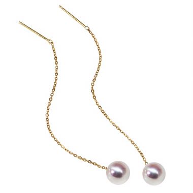 Single Pearl Long Chain Earring