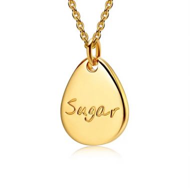 'Sugar' Drop-shaped Gold Plated Necklace