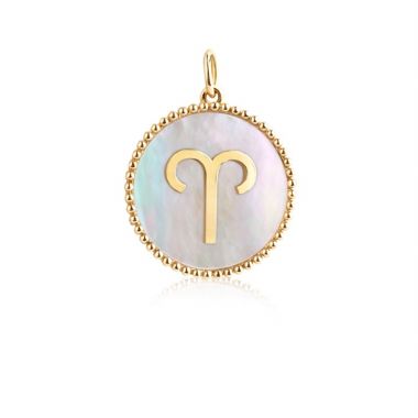 Mother of Pearl Aries Pendant