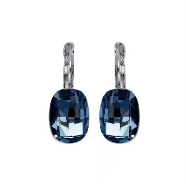 Rect Austrian Crystal Drop Earrings