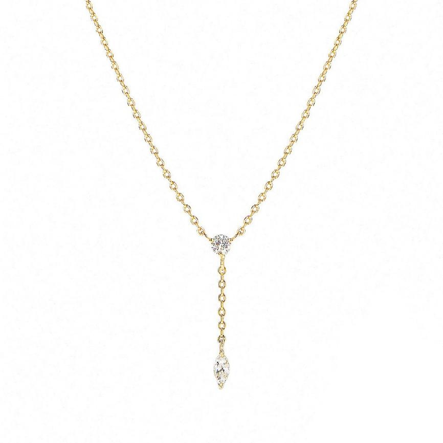 Marquise Diamond Lariat Necklace