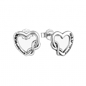 Engraved Heart Shape Hollow Studs