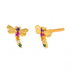 Dragonfly Colored Diamond Studs