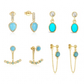 Turquoise Diamond Earrings