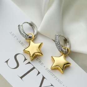 Star Hoop Earrings