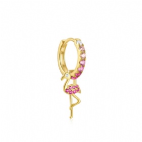 Colorful Flamingo Hoop Earrings