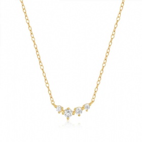 Curved Single Row Diamond Necklace