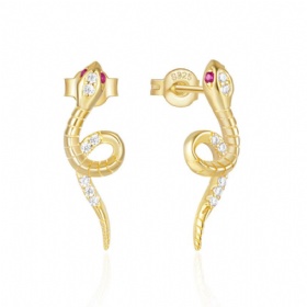 Colorful Diamond Snake Studs