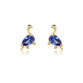 Little Dinosaur Sapphire Studs