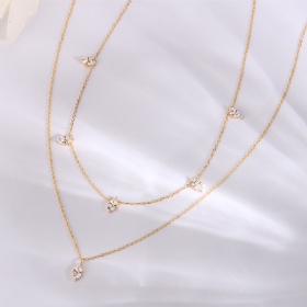 Fat Triangle Diamond Necklace