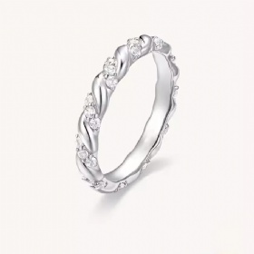 Twisted Zirconia Ring