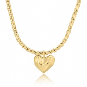 Hammered Heart Pendant Necklace