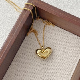 Hollow Heart Pendant Necklace