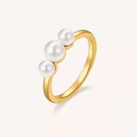 Triple Pearl Ring