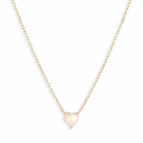 Heart Shaped Opal Necklace