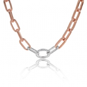 Link Cable Chain CZ Necklace