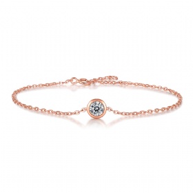 Solitaire Rose Gold Bracelet