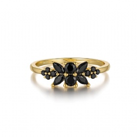 Round & Marquise Black Onyx Ring