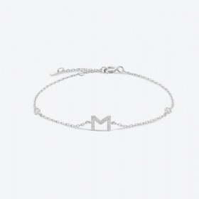 CZ Letter Bracelet