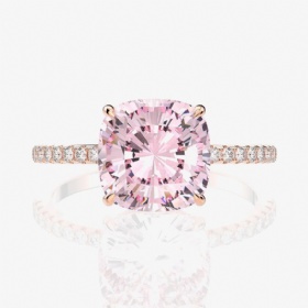 Square Pink Diamond Ring