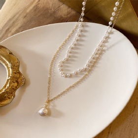 Double Layer Pearl Necklace