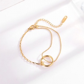 Beads Chain Circle Bracelet