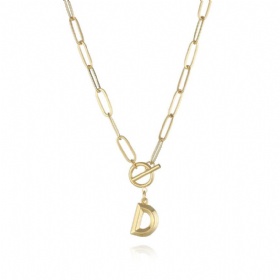 Initials OT Buckle Necklace