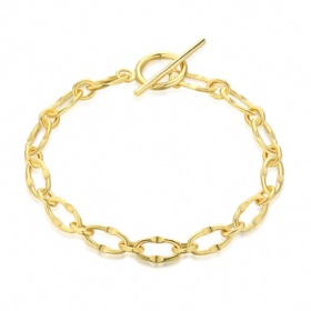 6mm OT Buckle Oval Link Chain Bracelet