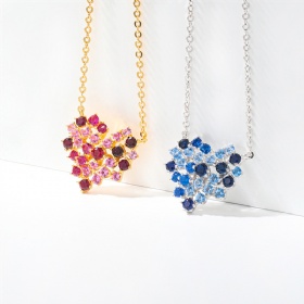 Ombre Gems Heart Necklace