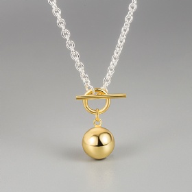 Ball Pendant Toggle Necklace