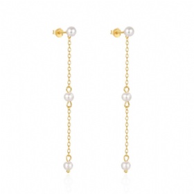 Tassel Chain Pearl Earrings