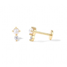 Pearl and Diamond Studs