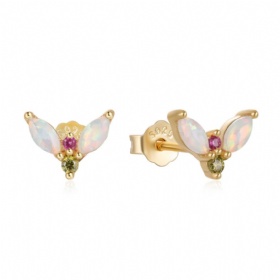 Colorful Gems V-shaped Studs