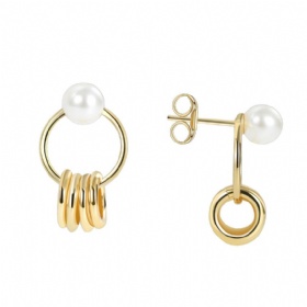 Multi Circles Pearl Earrings