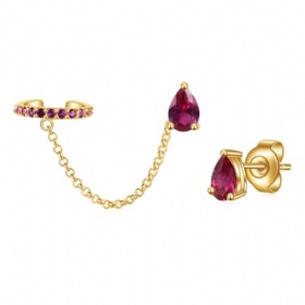 Ruby Asymmetric Earrings