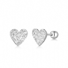 Lava Texture Heart Studs