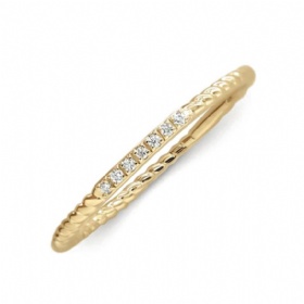 Diamond Quarter Eternity Twist Ring