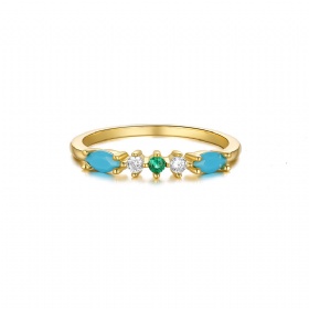 Turquoise Colored Diamond Ring