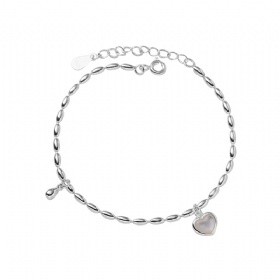 Rice Heart Charm Bracelet