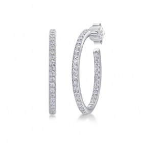 Moissanite Open Hoop Earrings