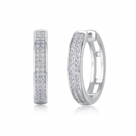 Moissanite Hoop Earrings