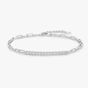 Moissanite Paperclip Bracelet