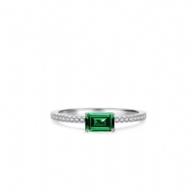 Square Emerald Ring