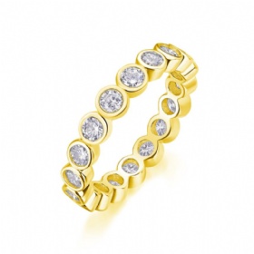 Round Moissanite Eternity Ring