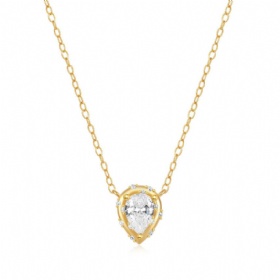 Teardrop Diamond Necklace