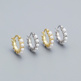 Pearl Hoop Earrings