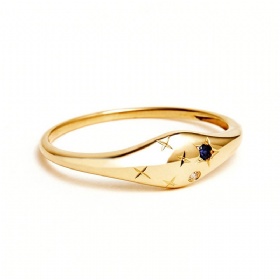 Birthstone Star Ring