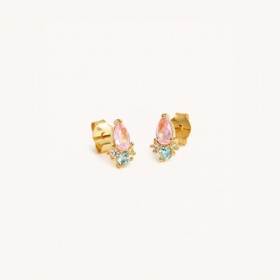 Teardrop Colorful CZ Studs