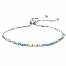 Two Tone Half Tennis Bracelet