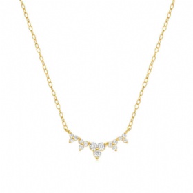 3 Diamond Cluster Necklace